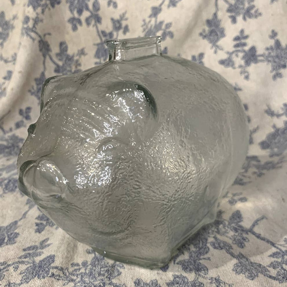 Vintage Glass Piggy Bank - Picture 1 of 9